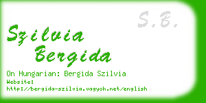 szilvia bergida business card